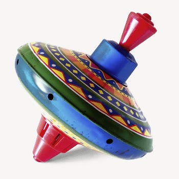 Spinning top toy collage element | Free PSD - rawpixel