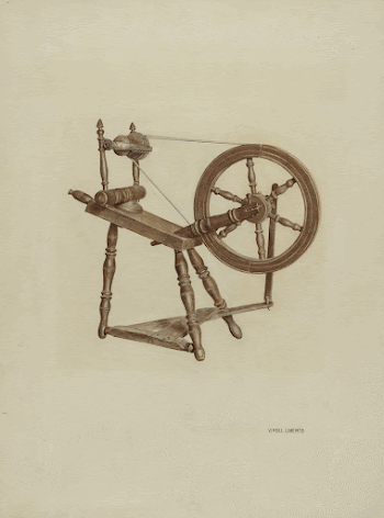 Spinning Wheel (ca.1939) by Virgil | Free Photo - rawpixel