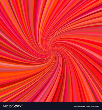 Spiral background - design from rays in red tones vector image