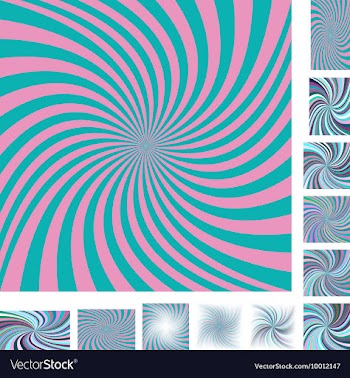 Spiral Background Design Set vector image