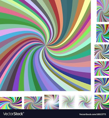 Spiral Background Design Set vector image