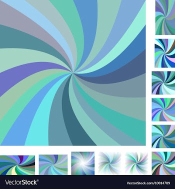 Spiral Background Design Set vector image