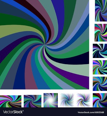 Spiral Background Design Set vector image