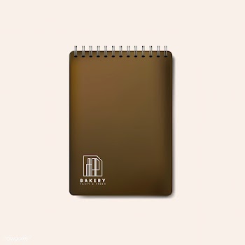 Spiral brown notebook mockup isolated vector | Free stock vector - 518956
