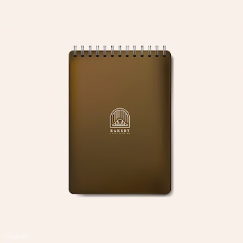 Spiral brown notebook mockup isolated vector | Free stock vector - 519021