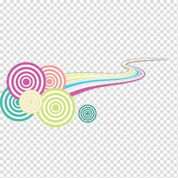 Spiral decor, Circle, Colored circles decorative material transparent background PNG clipart