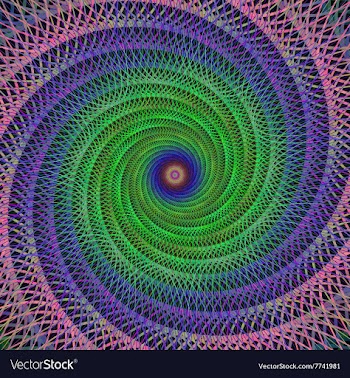 Spiral fractal design background vector image