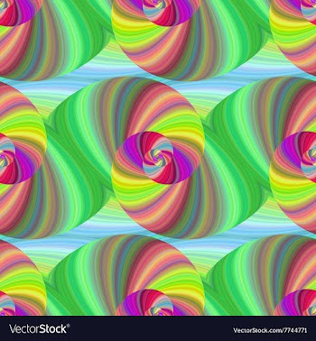 Spiral fractal pattern in bright colors vector image