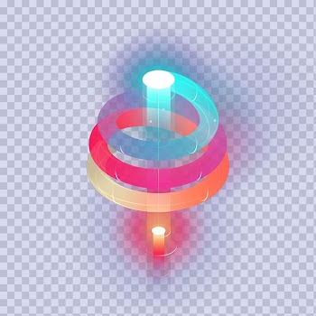 Spiral light , Neon lighting Fluorescent lamp Neon lamp, Creative Stage neon lamp transparent background PNG clipart