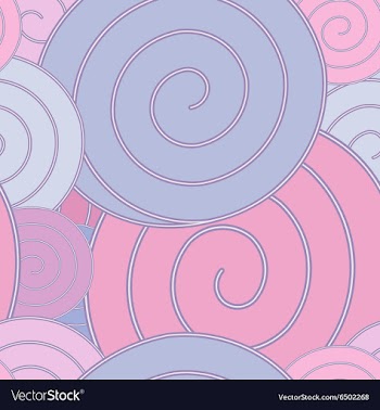 Spiral pastel seamless pattern vector image
