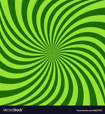 Spiral ray background - design from green rotated vector image