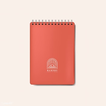 Spiral red notebook mockup isolated vector | Free stock vector - 519007
