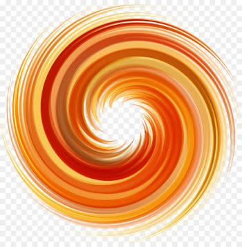 Spiral Vortex Orange - Orange swirls of light 