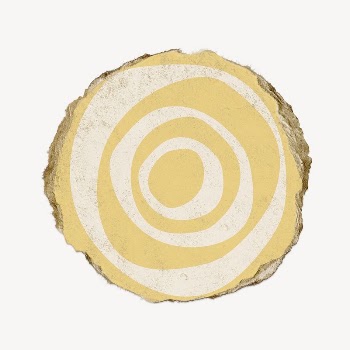 Spiral yellow round shape collage | Free PSD - rawpixel