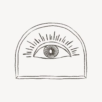 Spiritual eye doodle collage element | Free Vector - rawpixel