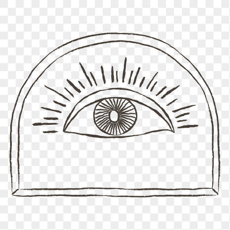 Spiritual eye doodle png sticker, | Free PNG - rawpixel