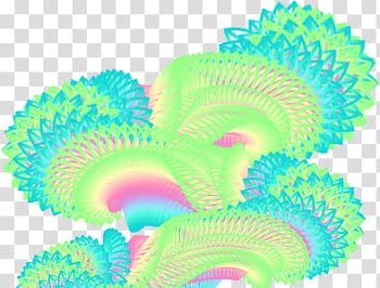 Spirograph Trilogy , green and teal abstract painting transparent background PNG clipart
