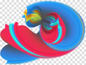 Spirograph Trilogy , red and teal abstract arrt transparent background PNG clipart