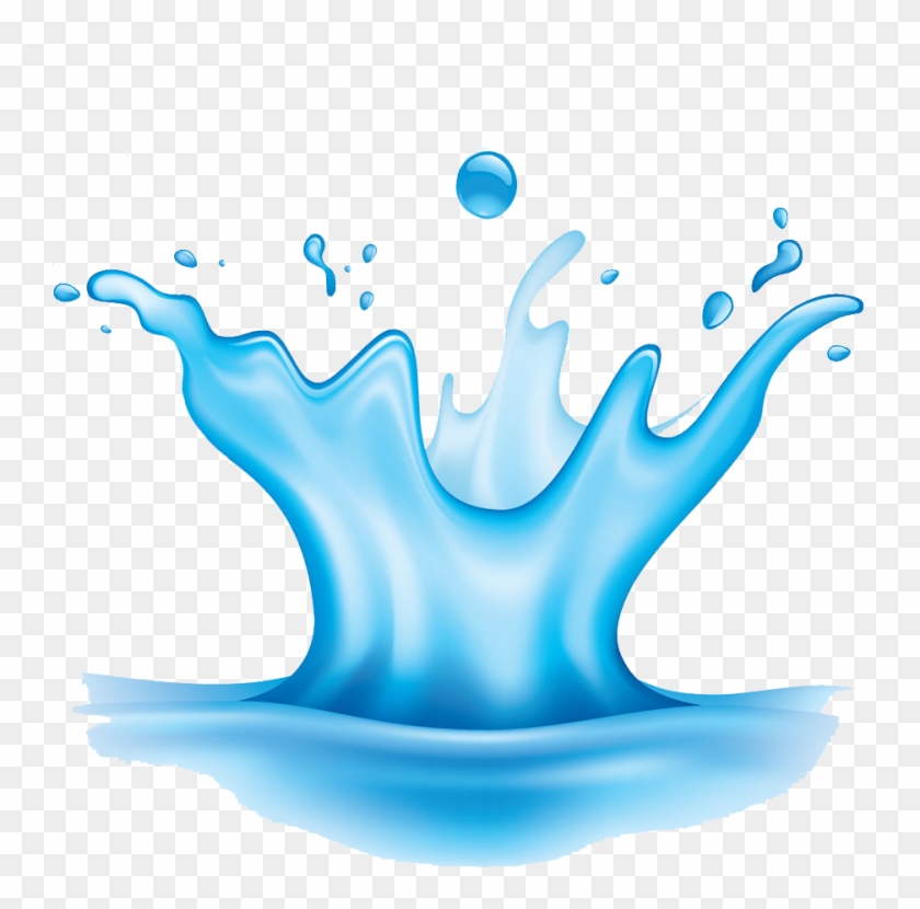 Splash And Spray Water Droplets - Clip Art