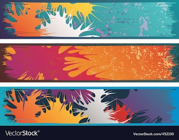 Splash banners vector image