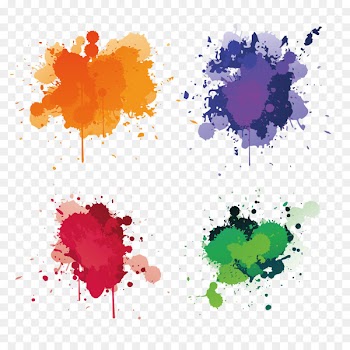Splash Watercolor painting Royalty-free - Watercolor ink jet 
