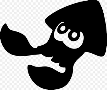 Splatoon, Art, Silhouette, Blackandwhite, Cartoon PNG