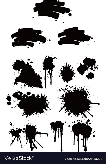 Splatter set vector image