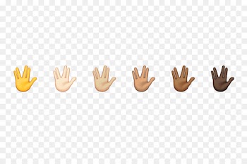 Spock Emoji Emoticon Vulcan salute Greeting - hand emoji 