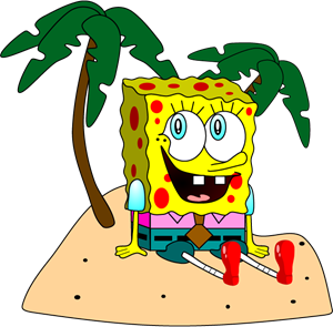 SpongeBob Palm Trees Logo Vector