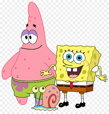 SpongeBob SquarePants Patrick Star Mr. Krabs Squidward Tentacles Plankton and Karen - Spongebob Valentine Cliparts 