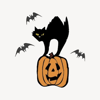 Spooked cat clipart, Halloween illustration | Free PSD - rawpixel
