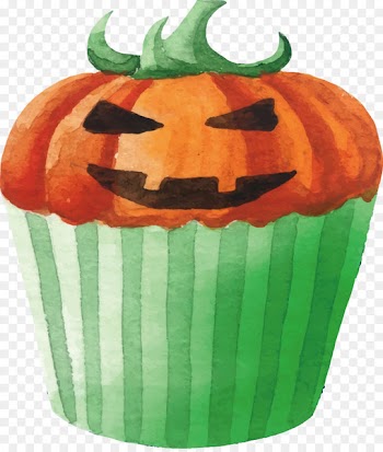 Spooktacular Halloween Cupcake Watercolor painting - Drawing Halloween cupcakes 