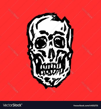 Spooky skull horror character creepymask vector image