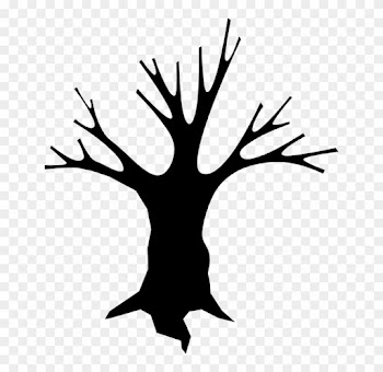 Spooky Tree Clipart Outline - Cartoon Tree Scary