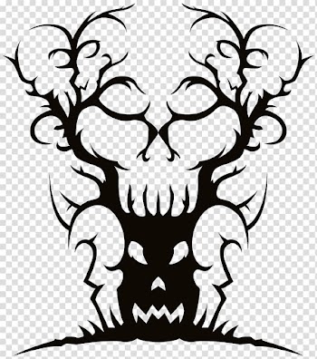 Spooky Tree Drawing , Spooky Banner transparent background PNG clipart