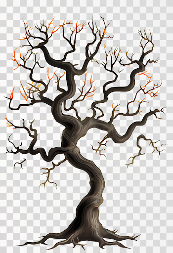 Spooky Tree PNG transparent, halloween tree, tree with skull