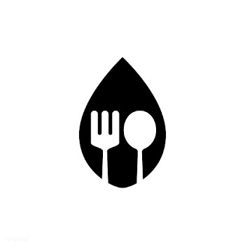 Spoon and fork logo in a leaf vector | Free stock vector - 487154