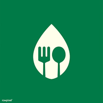 Spoon and fork logo in a leaf vector | Free stock vector - 487174