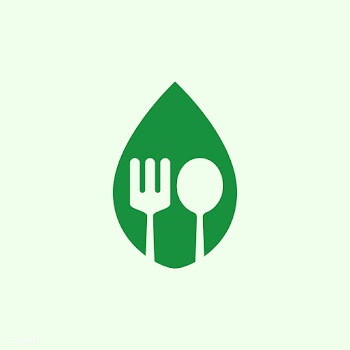 Spoon and fork logo in a leaf vector | Free stock vector - 487199