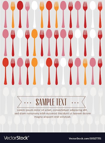 Spoon and fork vector image