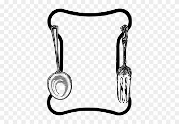 Spoon Clipart Sendok - Spoon And Fork Frame