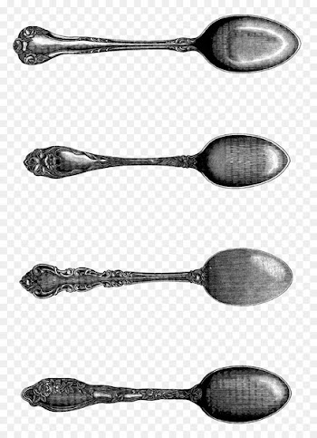 Spoon Digital stamp Paper Gift - spoon 