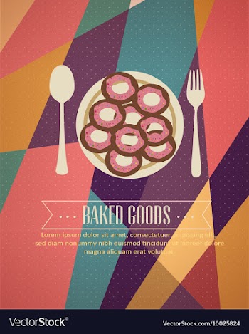 Spoon plate and fork vector image
