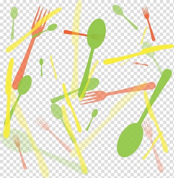 Spork Spoon Fork, hand colored fork spoon transparent background PNG clipart