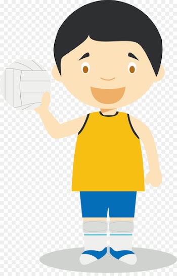 Sport Cartoon Illustration - Vector volleyball 
