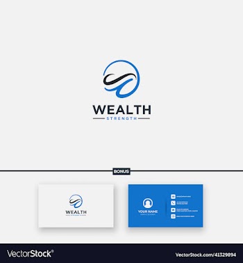 sport center healthy and wealthy letter w logo