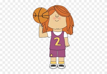 Sport Clipart Cute - Clip Art Girl Basketball