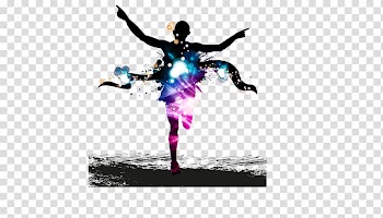 Sport , Colorful hand-painted dancers transparent background PNG clipart
