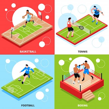 Sport court field ring concept Free Vector