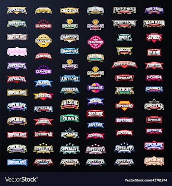 sport emblem typography set super logo for your